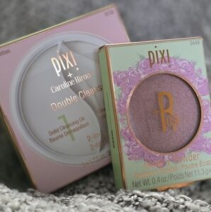 Pixi Double Cleanse Solid Cleansing Oil and Cream & Glow- Powder